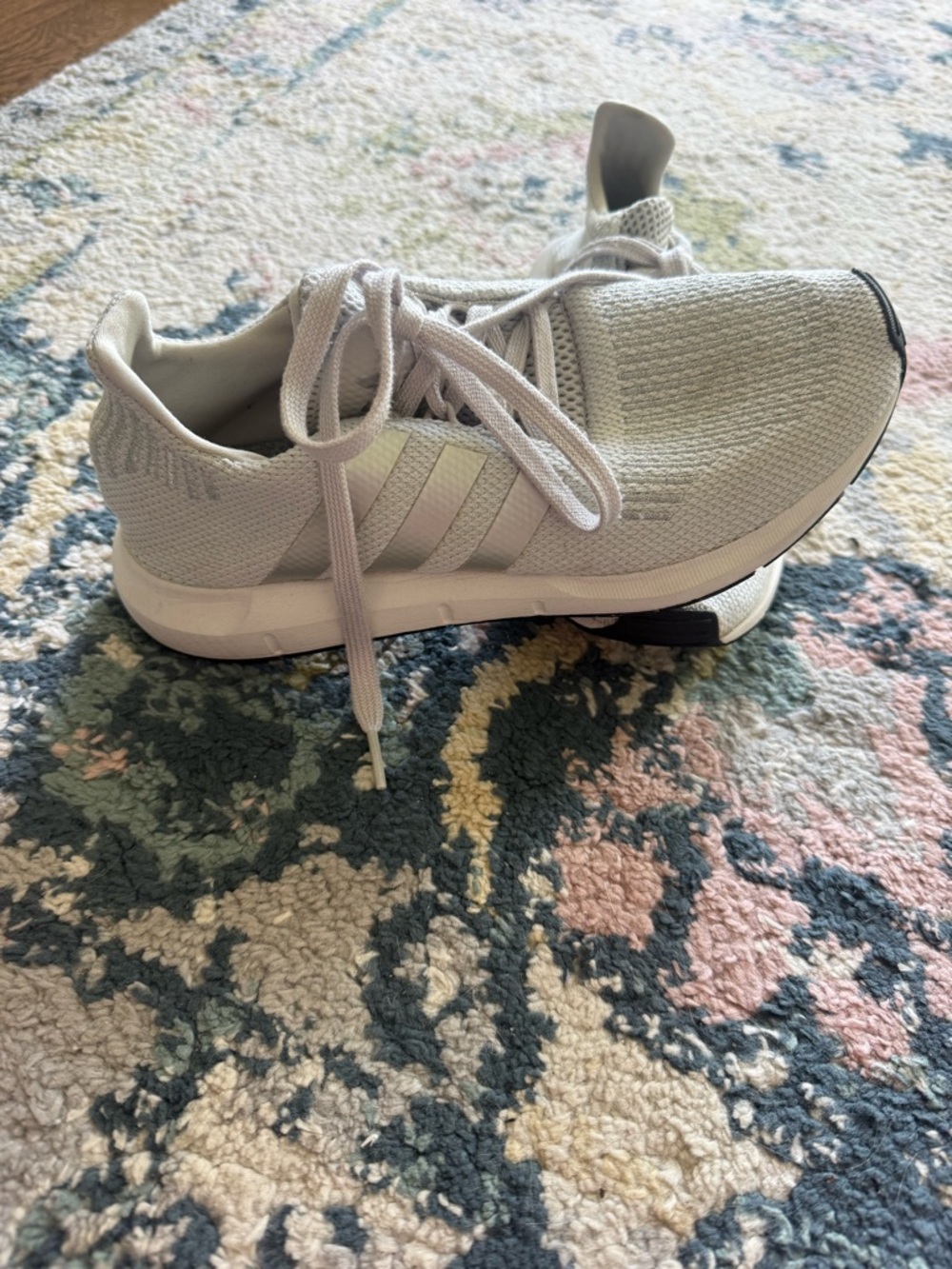 adidas Light Gray Knit Running Sneakers